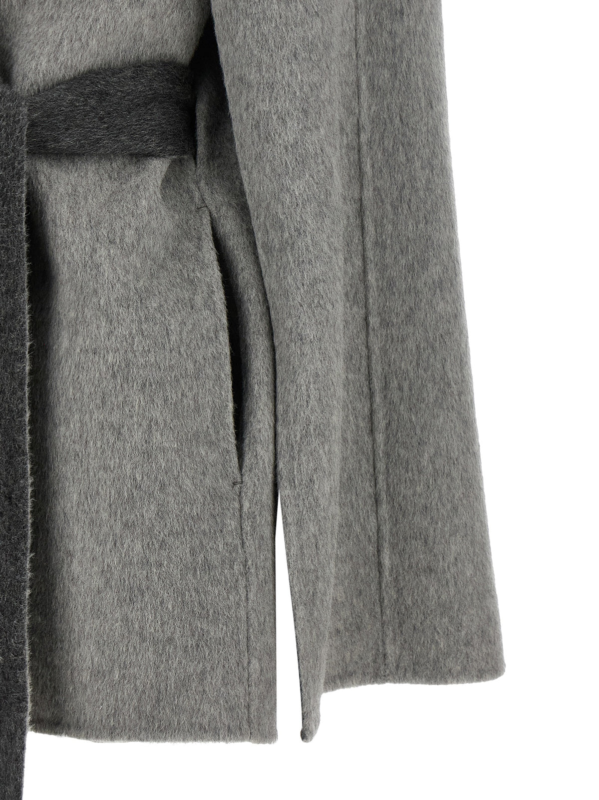 Cardigan en laine gris Alberta Ferretti
