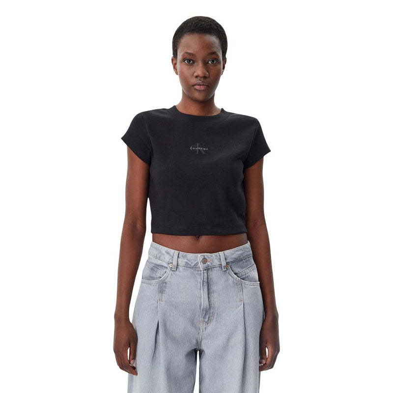 T-shirt en coton noir Calvin Klein Jeans