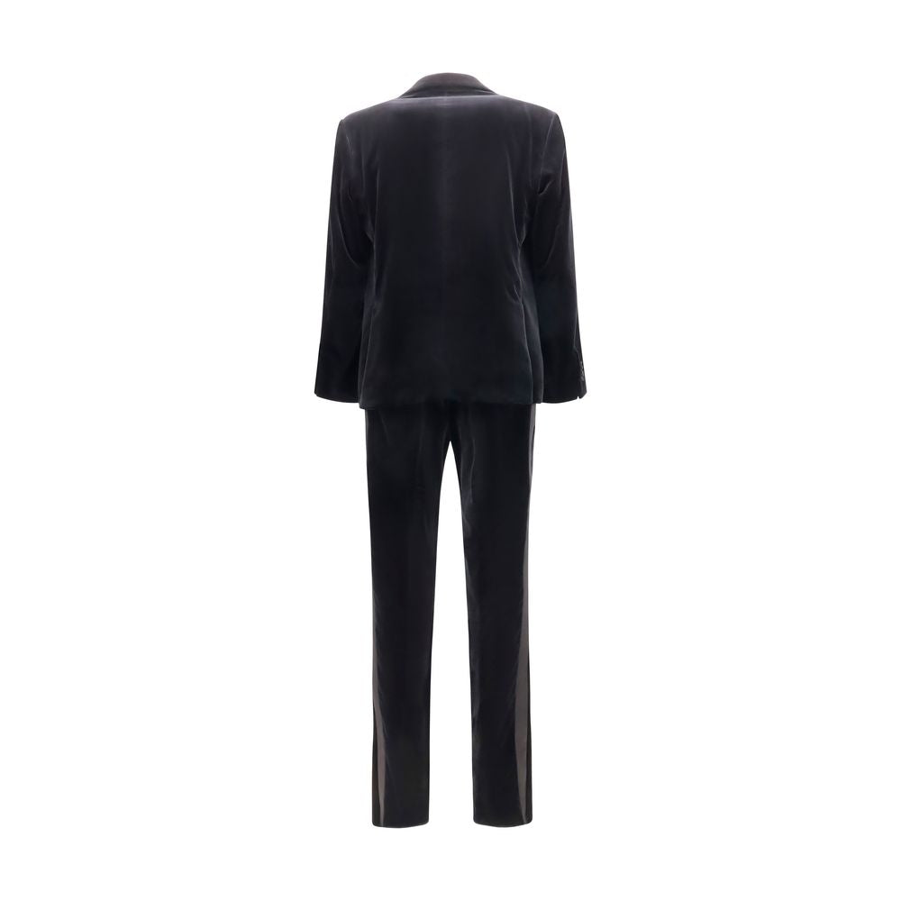 Ferragamo Black Cotton Tuxedo - Elegant Formal Wear