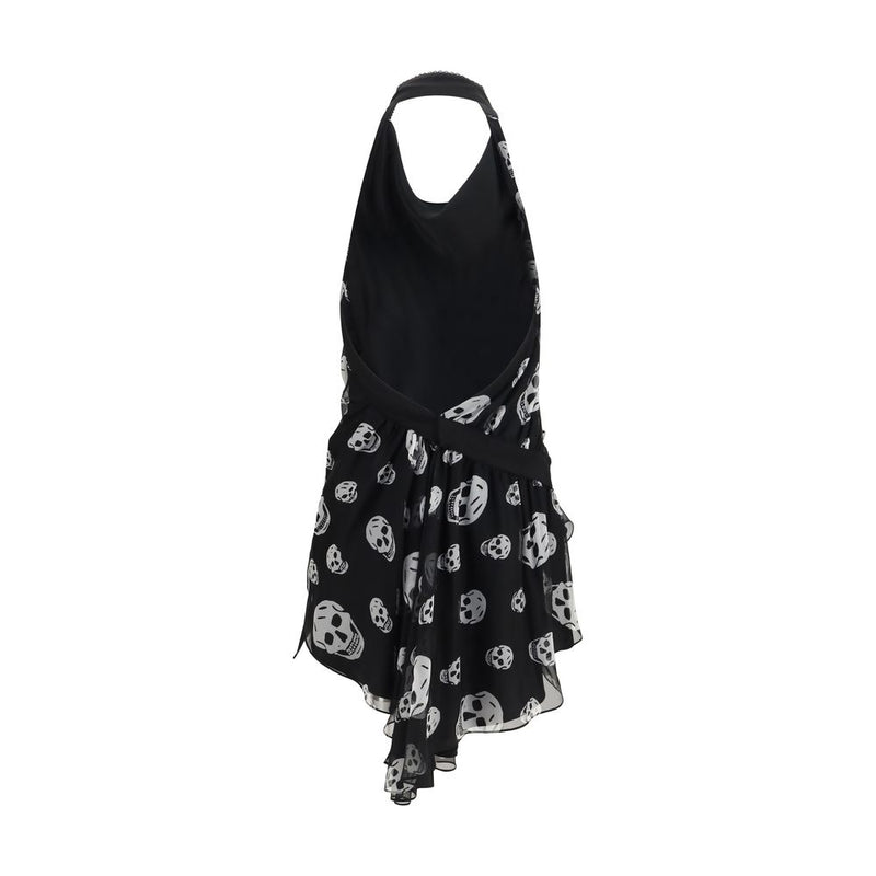 Alexander McQueen Black Silk Sleeveless T-Shirt