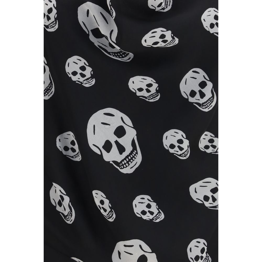 Alexander McQueen Black Silk Sleeveless T-Shirt