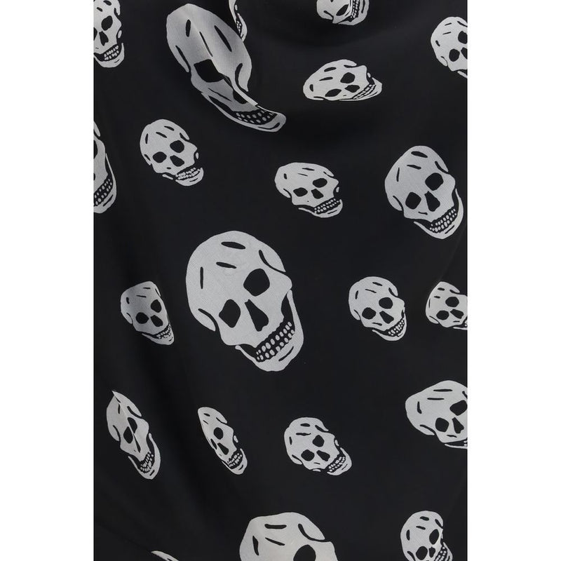 Alexander McQueen Black Silk Sleeveless T-Shirt