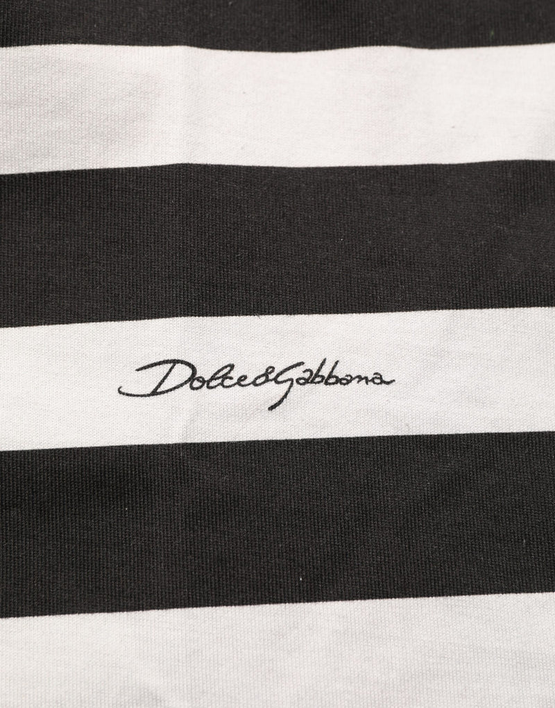 Débardeur en coton rayé noir et blanc Dolce & Gabbana