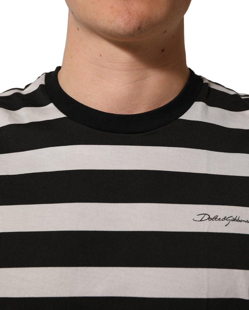 Débardeur en coton rayé noir et blanc Dolce & Gabbana