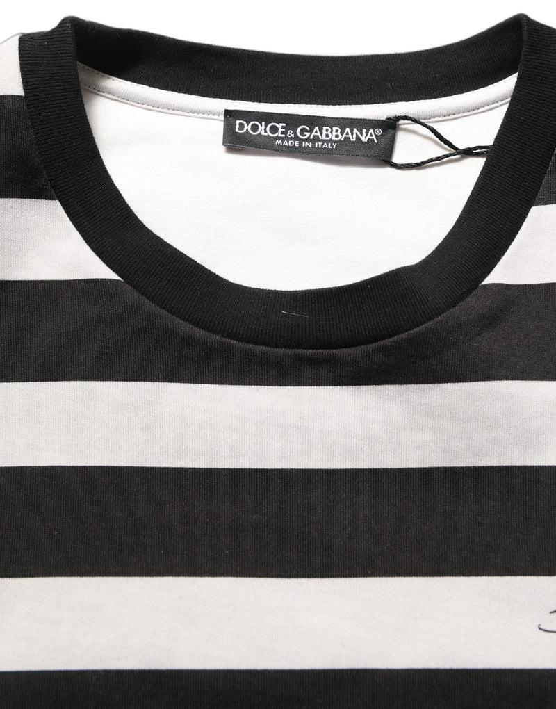 Débardeur en coton rayé noir et blanc Dolce & Gabbana