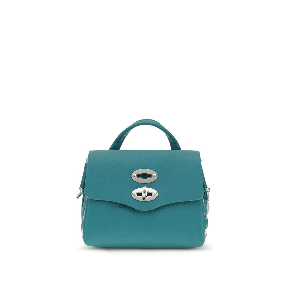 Sac Bandoulière Zanellato Bicolore en Cuir de Veau Bos Taurus