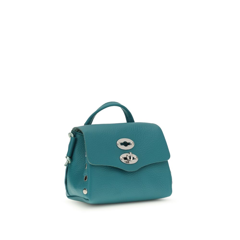 Sac Bandoulière Zanellato Bicolore en Cuir de Veau Bos Taurus