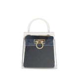 Ferragamo Black PVC Handbag - Iconic Elegance for Modern Women