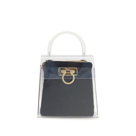 Ferragamo Black PVC Handbag - Elegant Modern Design