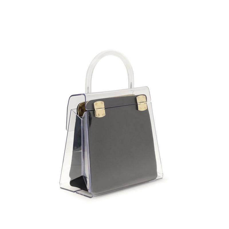 Ferragamo Black PVC Handbag - Iconic Elegance for Modern Women