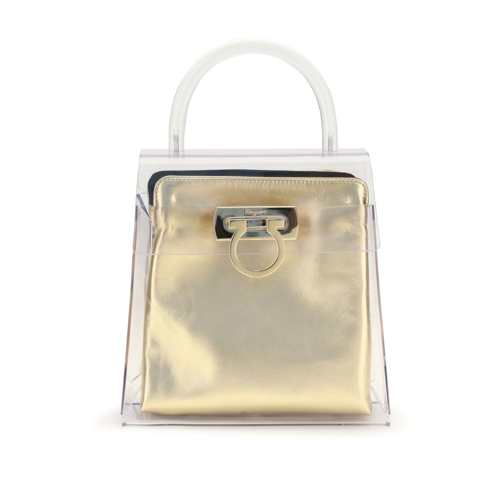 Ferragamo Black PVC Handbag - Iconic Elegance for Modern Women