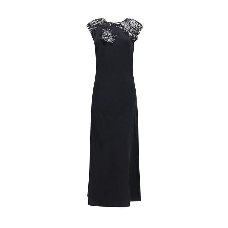 Ferragamo Black Silk Cocktail Dress - Elegant Sleeveless Design
