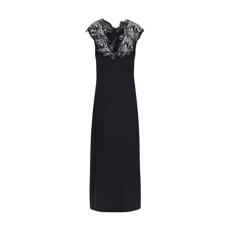 Ferragamo Black Silk Cocktail Dress - Elegant Sleeveless Design