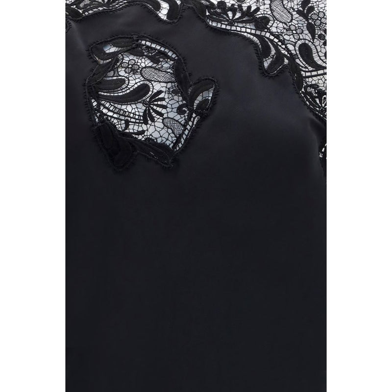 Ferragamo Black Silk Cocktail Dress - Elegant Sleeveless Design