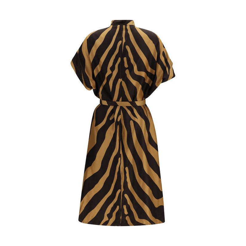 Ferragamo Multicolor Viscose Casual Dress - Elegant and Modern