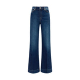7FOR Blue Cotton Flared Jeans - Modern Dojo Style