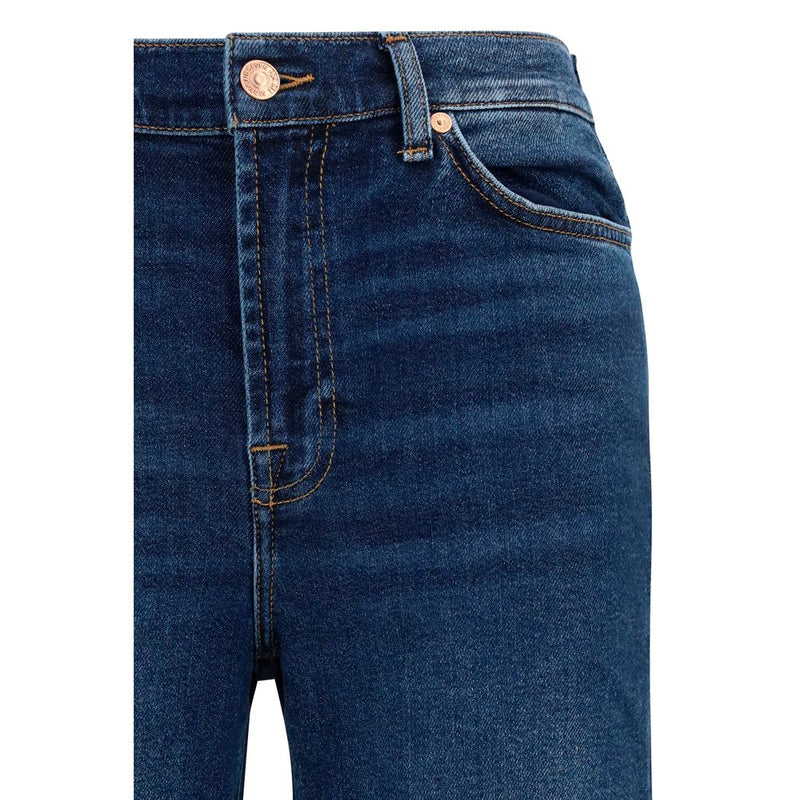 7FOR Blue Cotton Flared Jeans - Modern Dojo Style