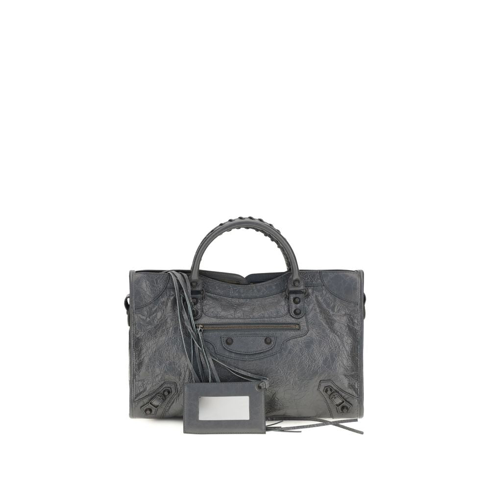 Balenciaga Gray Lamb Ovis Aries Handbag - Le City Medium