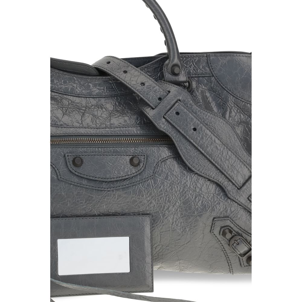 Balenciaga Gray Lamb Ovis Aries Handbag - Le City Medium