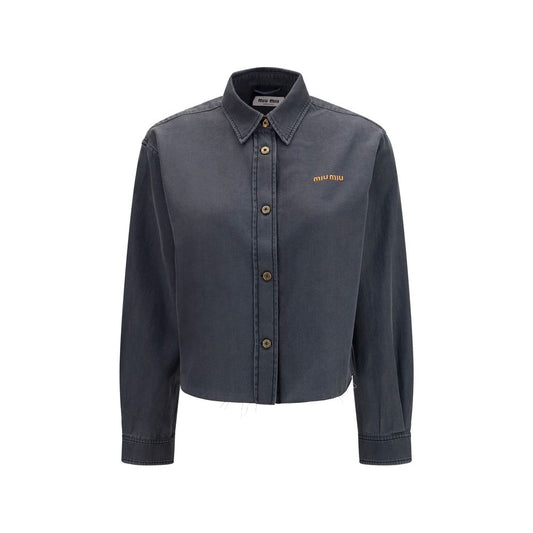 Chemise en jean gris Miu Miu
