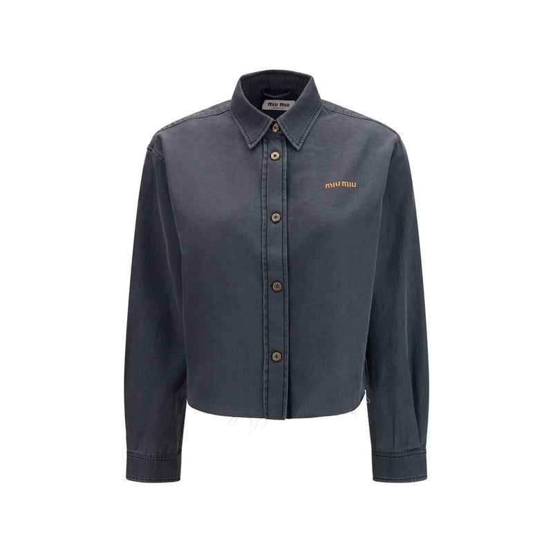 Chemise en jean gris Miu Miu