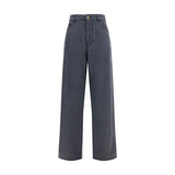 Miu Miu Black Cotton Straight-Leg Jeans