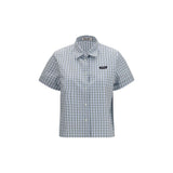 Chemise en coton bleue Miu Miu
