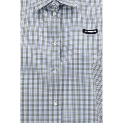 Miu Miu Blue Cotton Shirt