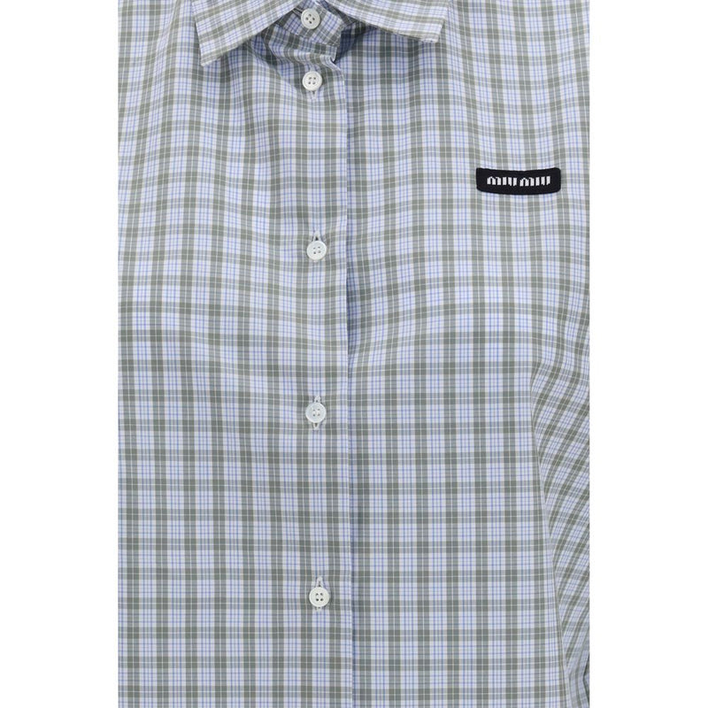 Miu Miu Blue Cotton Shirt