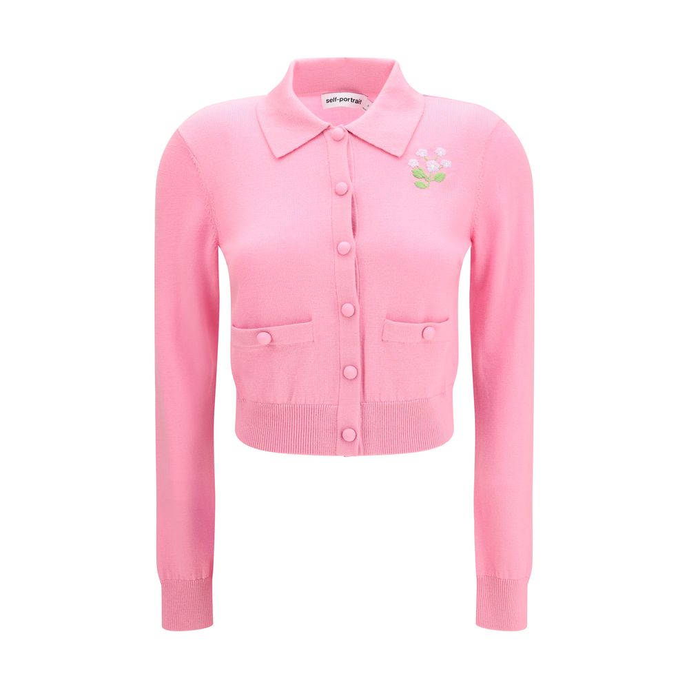 Cardigan Self-Portrait en laine multicolore Oves Aries