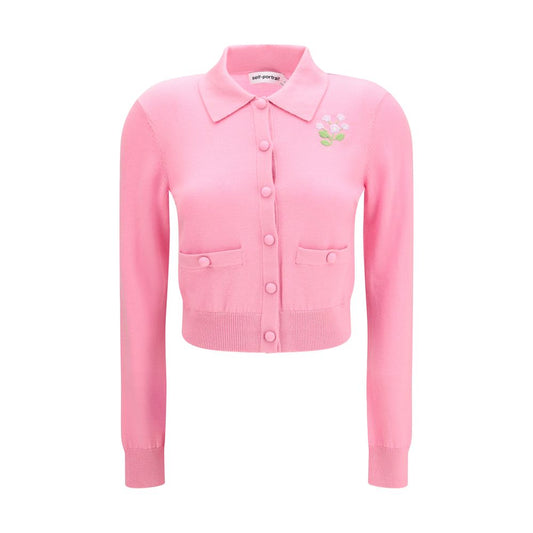 Cardigan Self-Portrait en laine multicolore Oves Aries