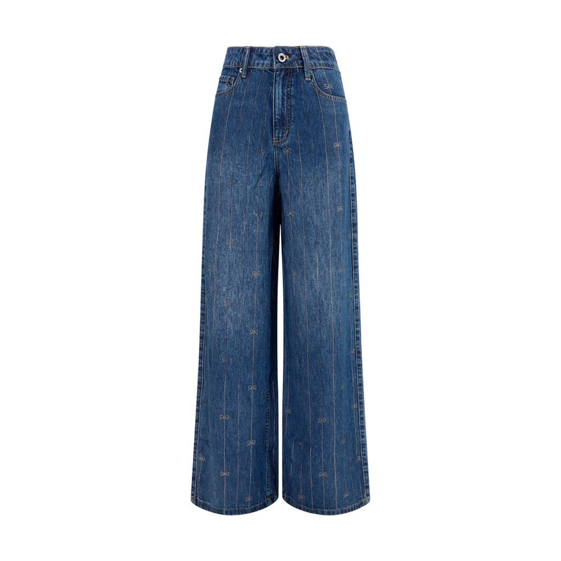 Self-Portrait Blue Lyocell Jeans Denim