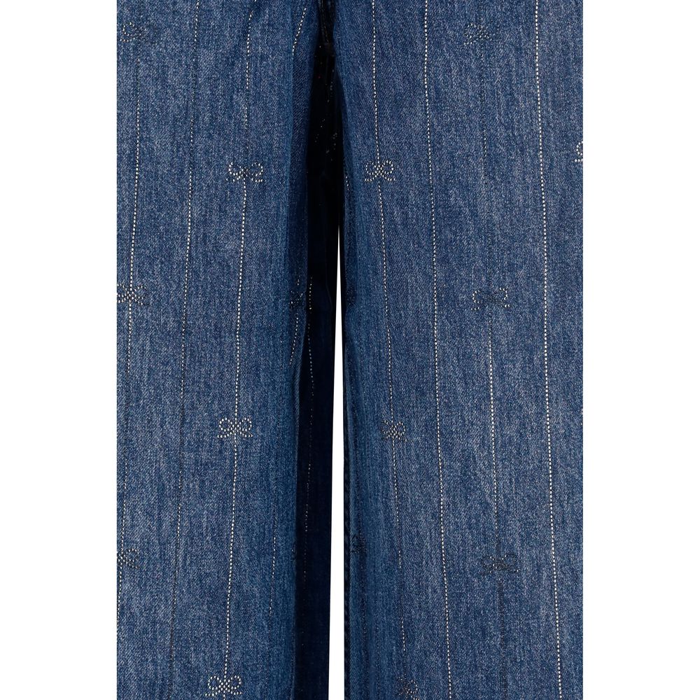 Self-Portrait Jean en lyocell bleu Denim