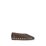 Ballerines Ganni en coton marron