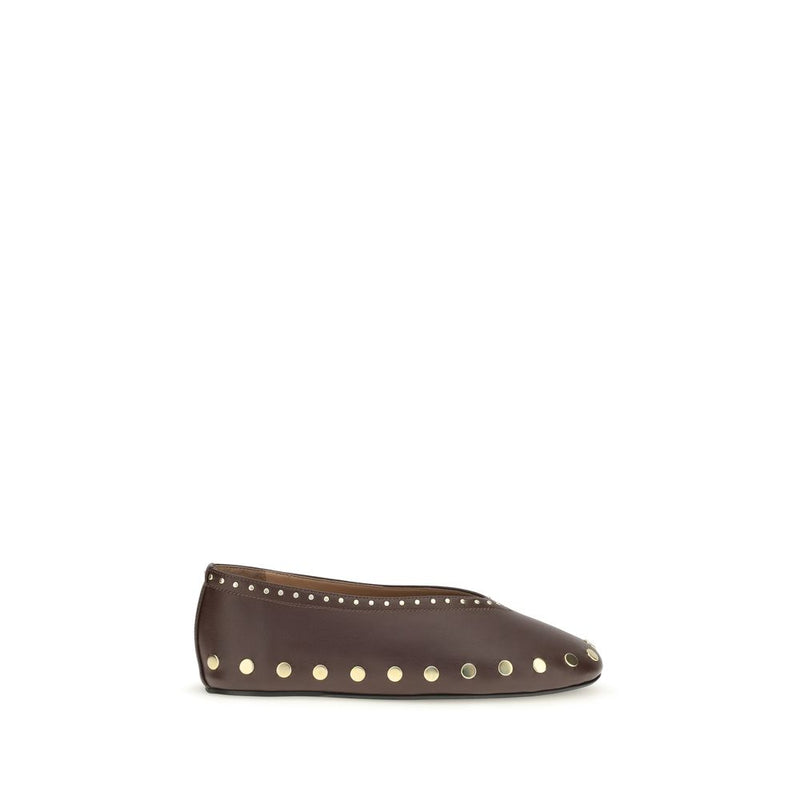 Ballerines Ganni en coton marron