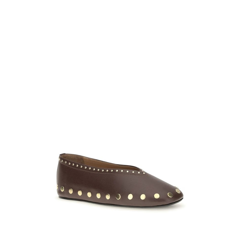 Ballerines Ganni en coton marron