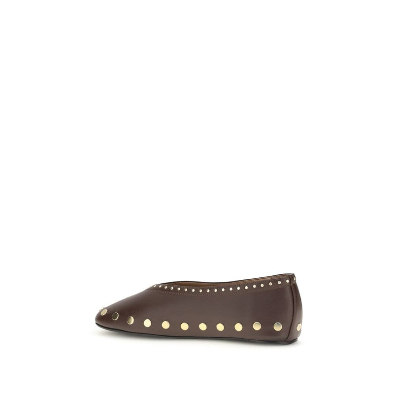 Ballerines Ganni en coton marron