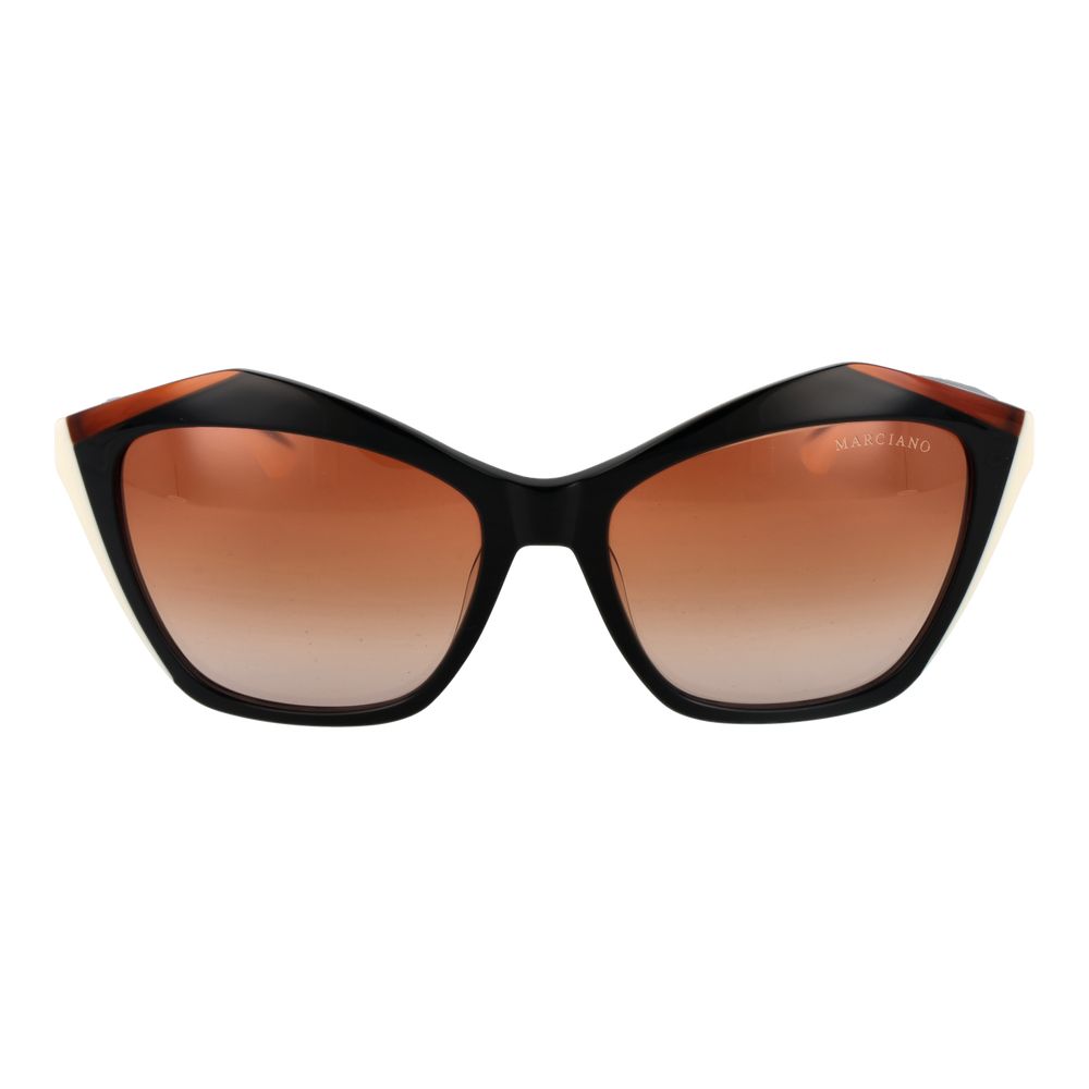 Marciano by Guess Black Acetate Sunglasses for Women - Butterfly Style