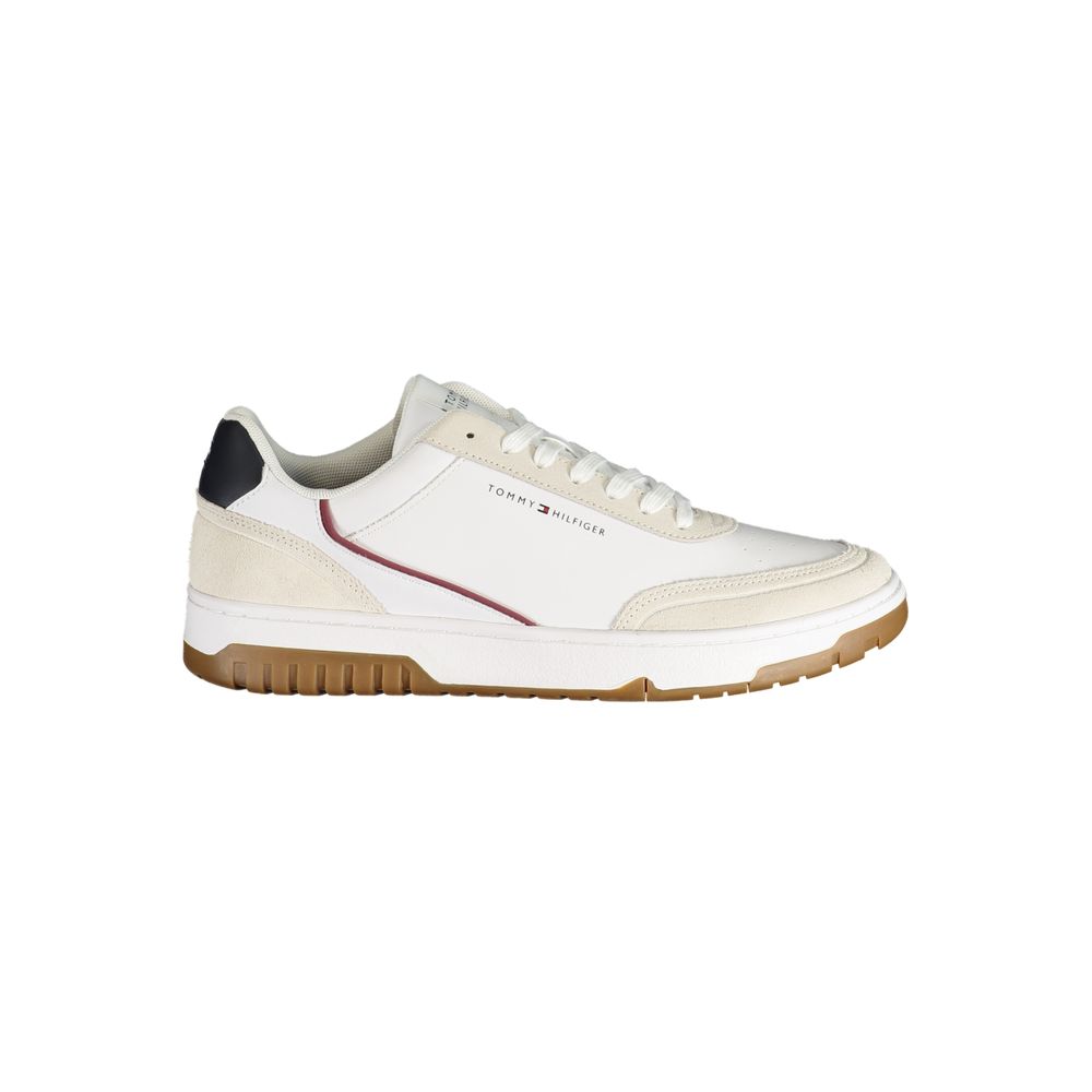 Baskets Tommy Hilfiger blanches en polyuréthane pour homme