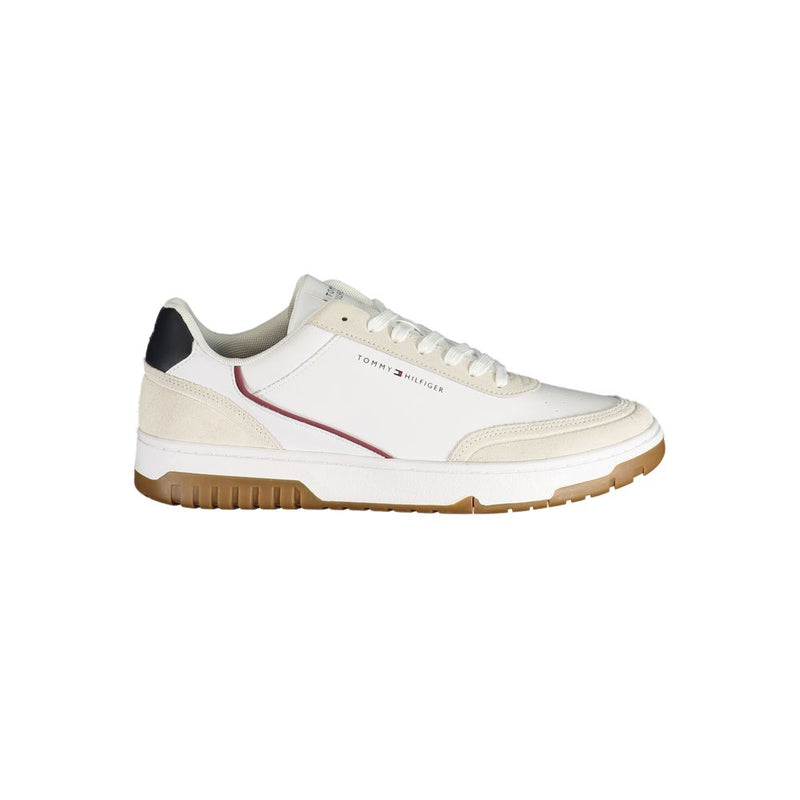 Baskets Tommy Hilfiger blanches en polyuréthane pour homme
