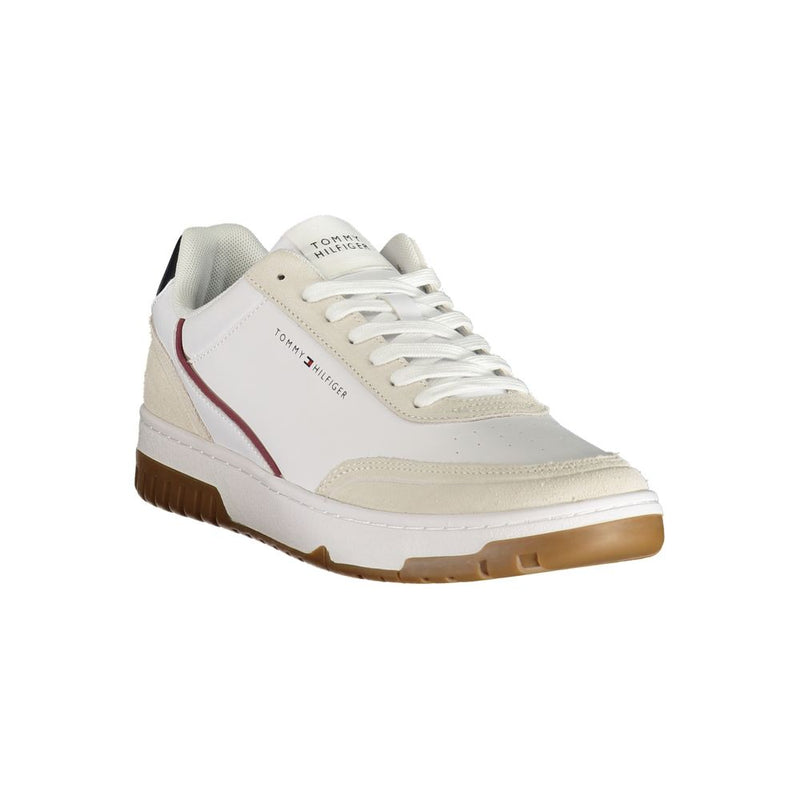 Baskets Tommy Hilfiger blanches en polyuréthane pour homme