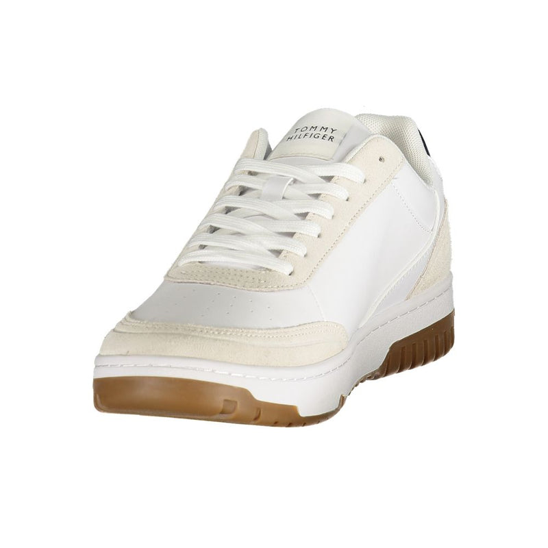 Baskets Tommy Hilfiger blanches en polyuréthane pour homme