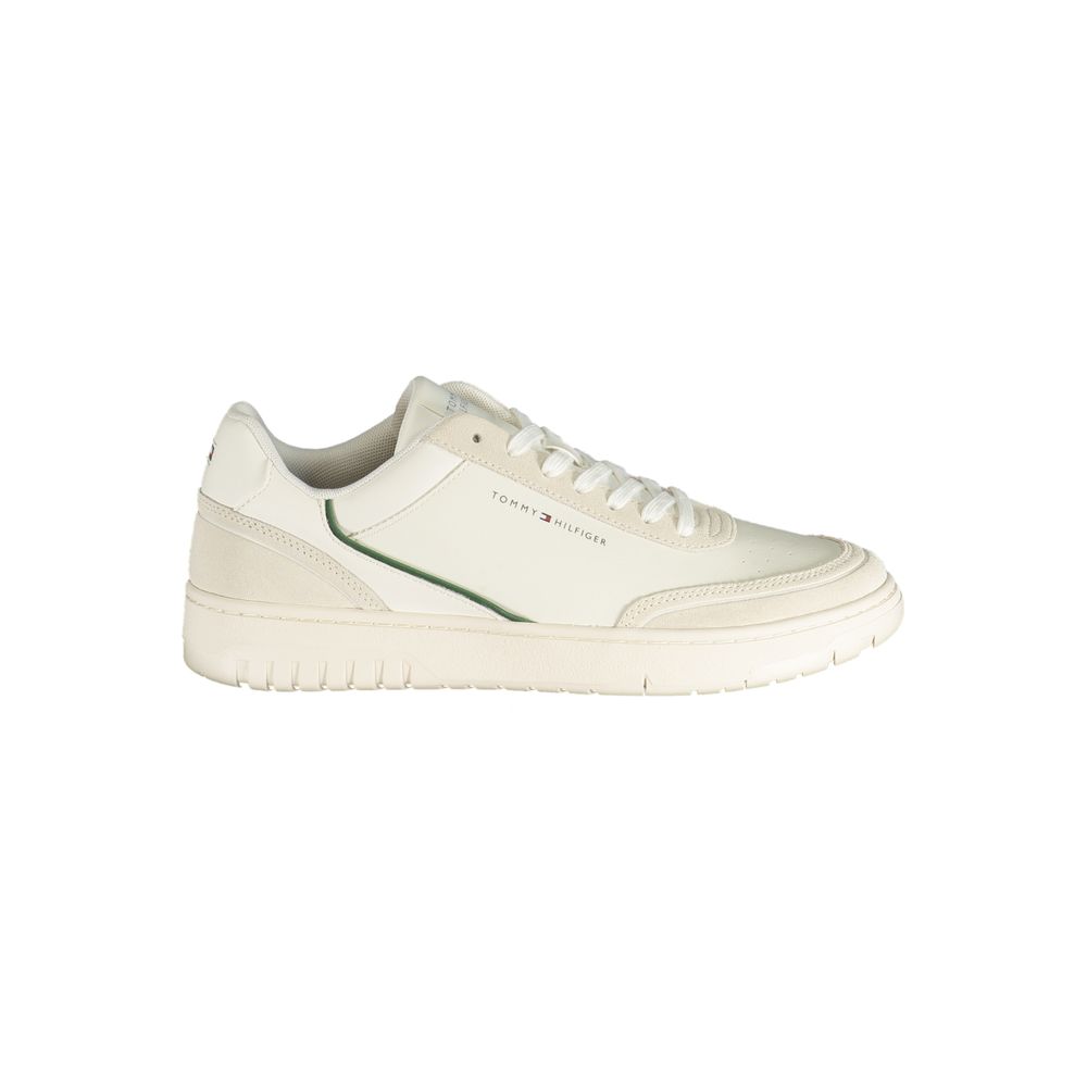 Baskets Tommy Hilfiger blanches en polyuréthane pour homme