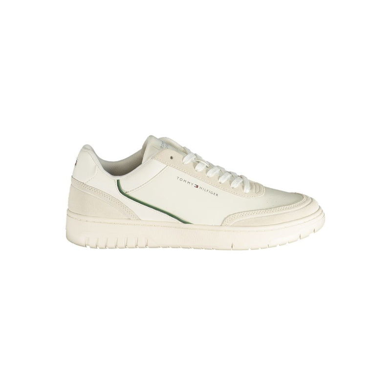 Baskets Tommy Hilfiger blanches en polyuréthane pour homme