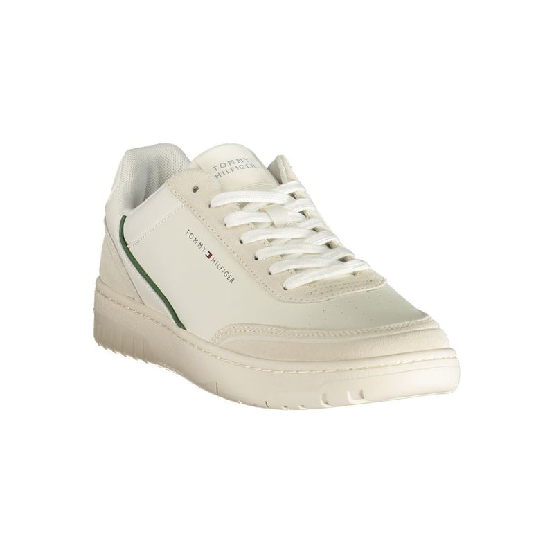 Baskets Tommy Hilfiger blanches en polyuréthane pour homme
