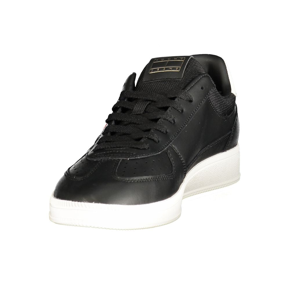 Baskets basses pour homme en polyuréthane noir Tommy Hilfiger