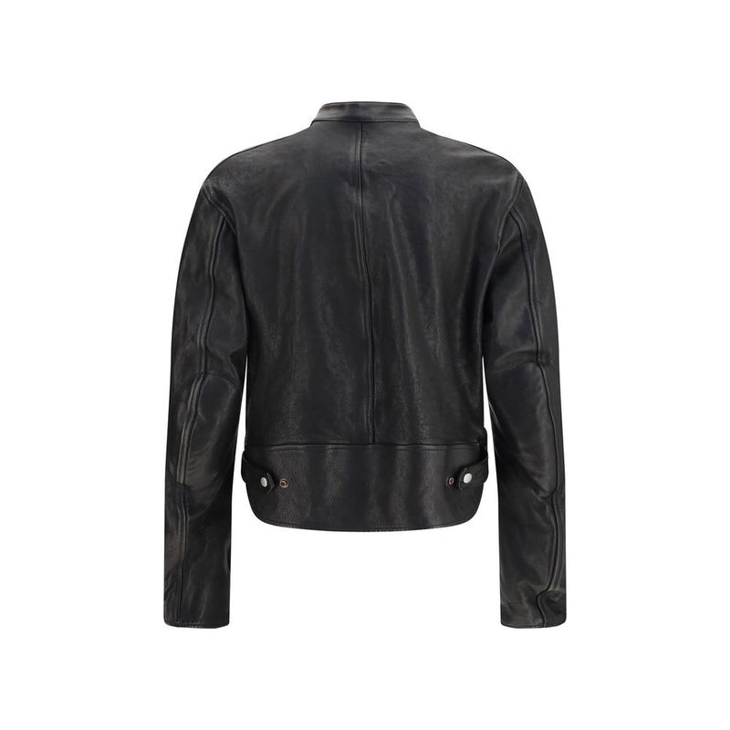 Gucci Black Buffalo Leather Bomber