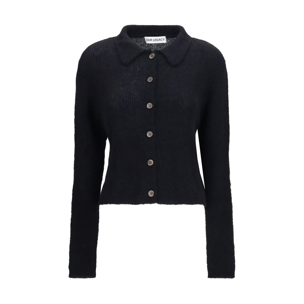 Notre gilet Legacy noir en alpaga-vigogne