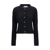 Notre gilet Legacy noir en alpaga-vigogne
