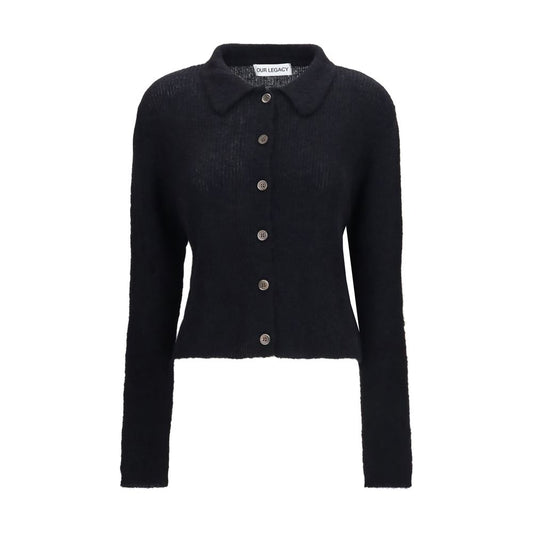 Notre gilet Legacy noir en alpaga-vigogne